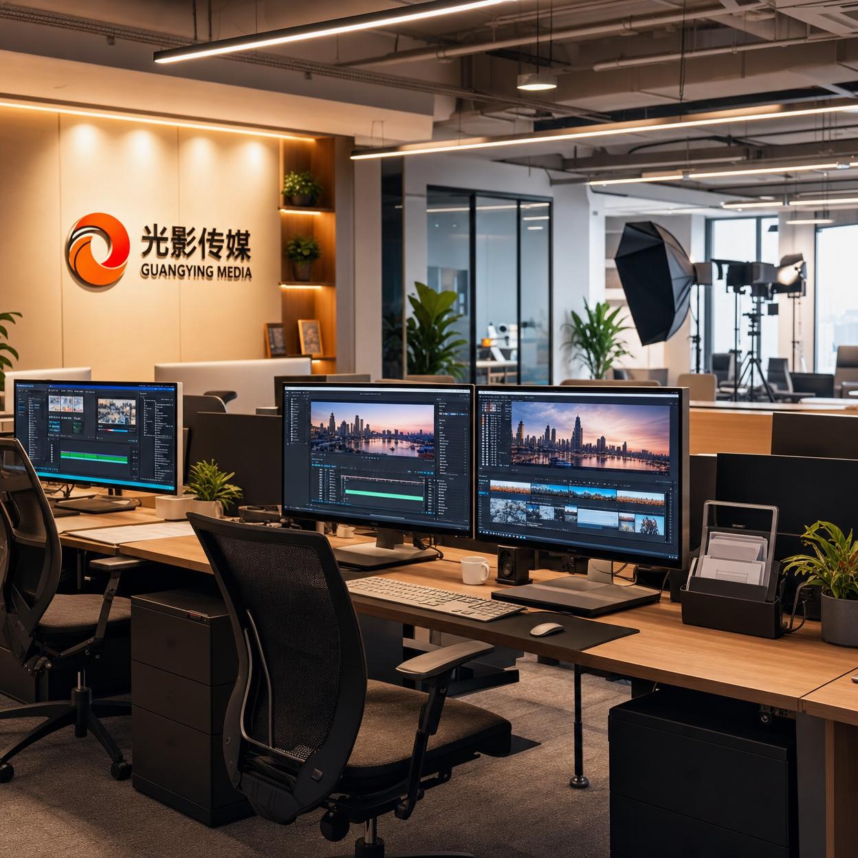 溏心影视传媒公司办公室